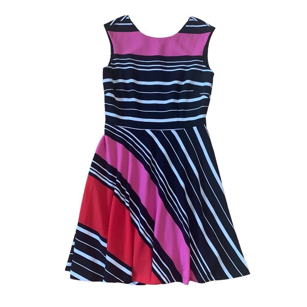Striped Tahari ASL Sleeveless Dress Size 6
